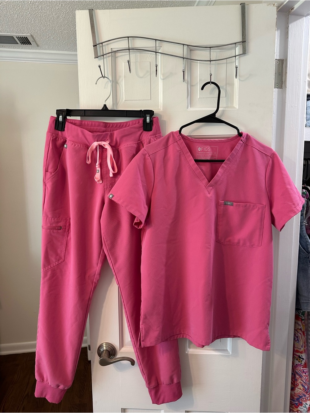 Figs Breast Cancer Pink Scrubs Medium